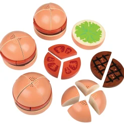 Wooden Fraction Burgers - 40 pieces Montessori Inspired