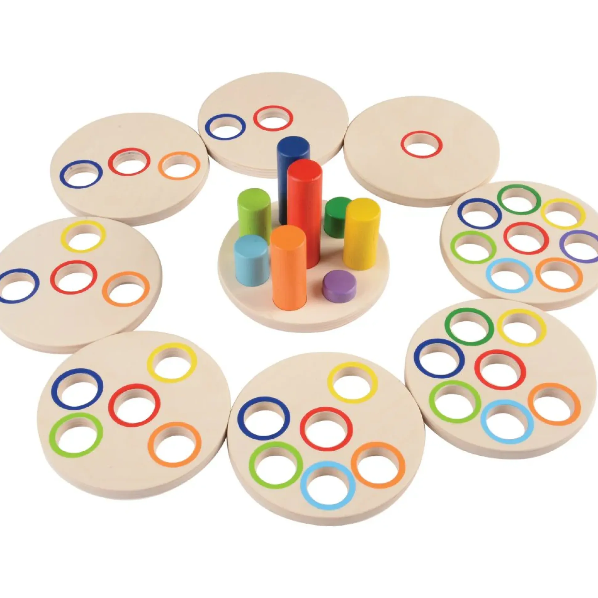 Wooden Logic Stacking Puzzle | Shape & Color Exploration STEM Toy
