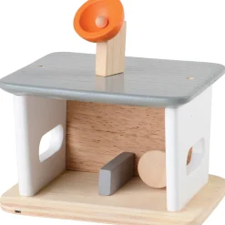 Wooden Rescue Center with Three Figures, Helicopter, Ambulance and Fire Truck