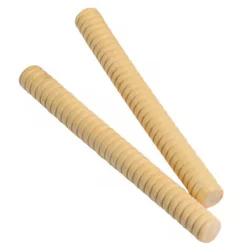 Wooden Ribbed Claves - 1 pair