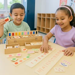 Wooden Sorting Box Combo for Color & Counting | 73-Piece Math and Color Recognition Set