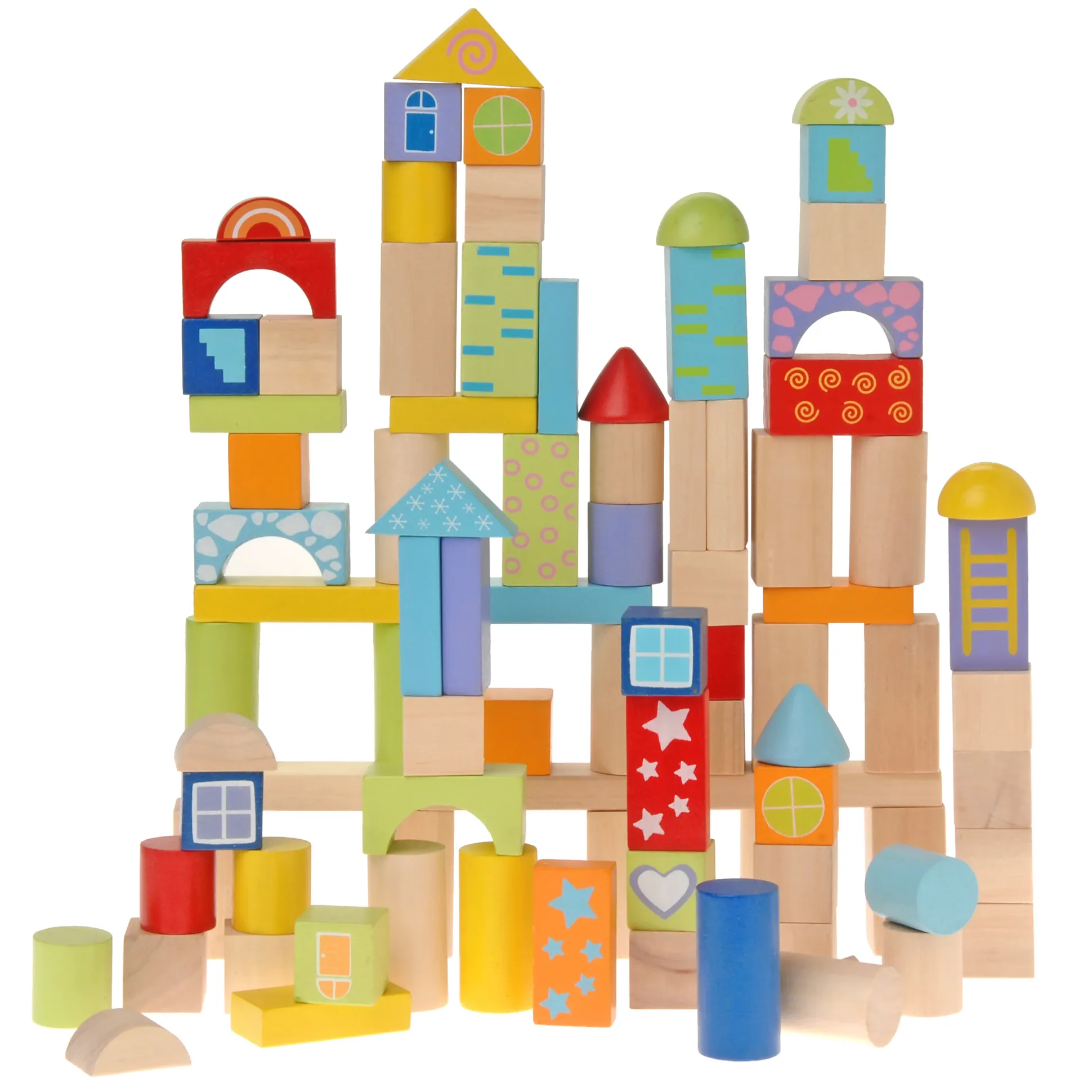 Wooden Tabletop Blocks - Set of 100