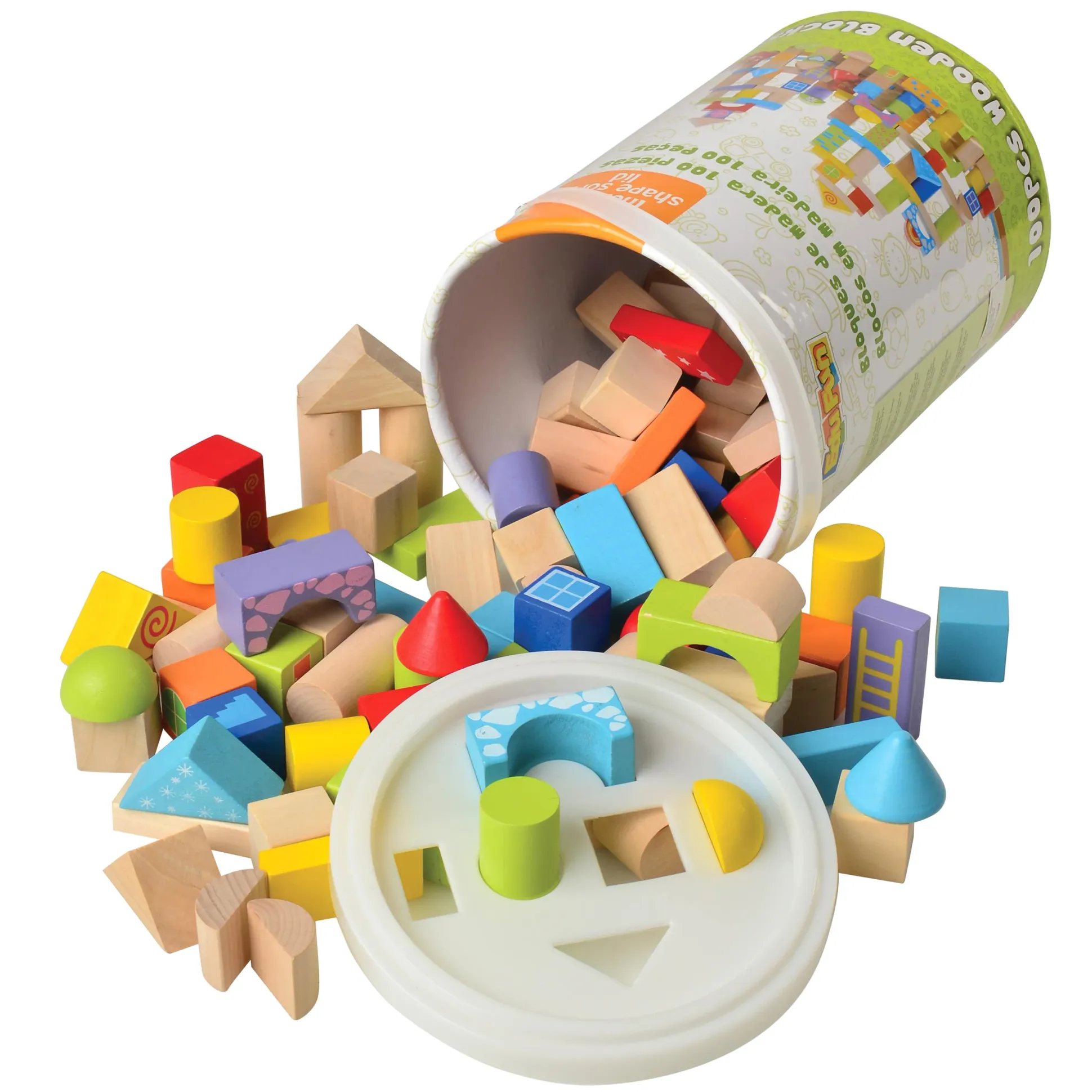 Wooden Tabletop Blocks - Set of 100