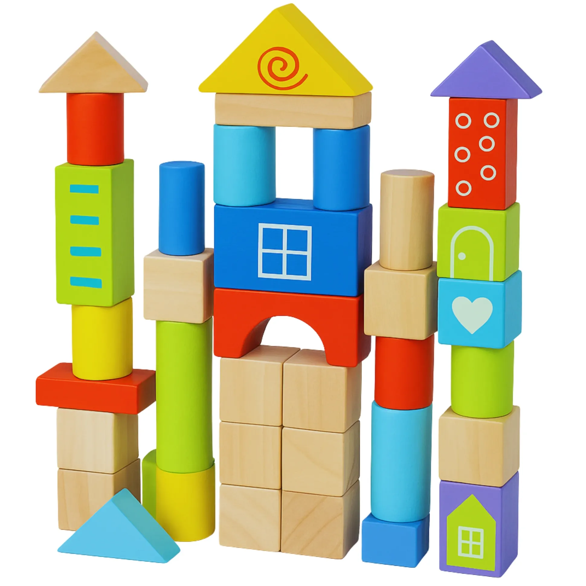 Wooden Tabletop Blocks - Set of 100