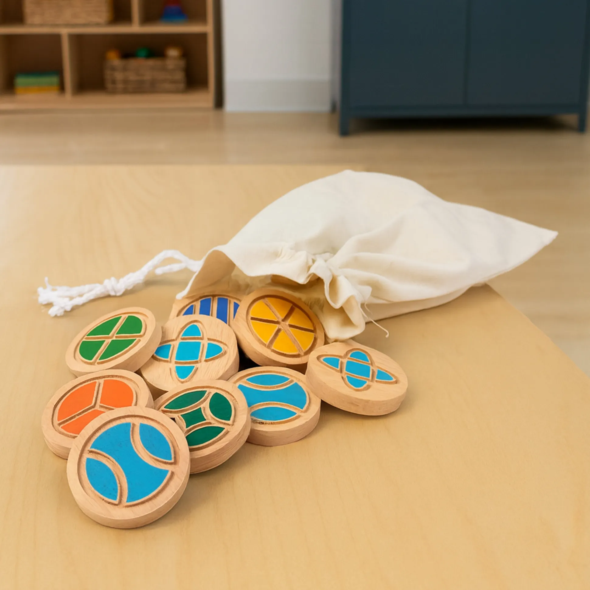 Wooden Tactile Discs