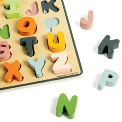 Wooden Uppercase & Lowercase Alphabet Puzzle Set | FSC®-Certified ABC Toddler Learning Toy