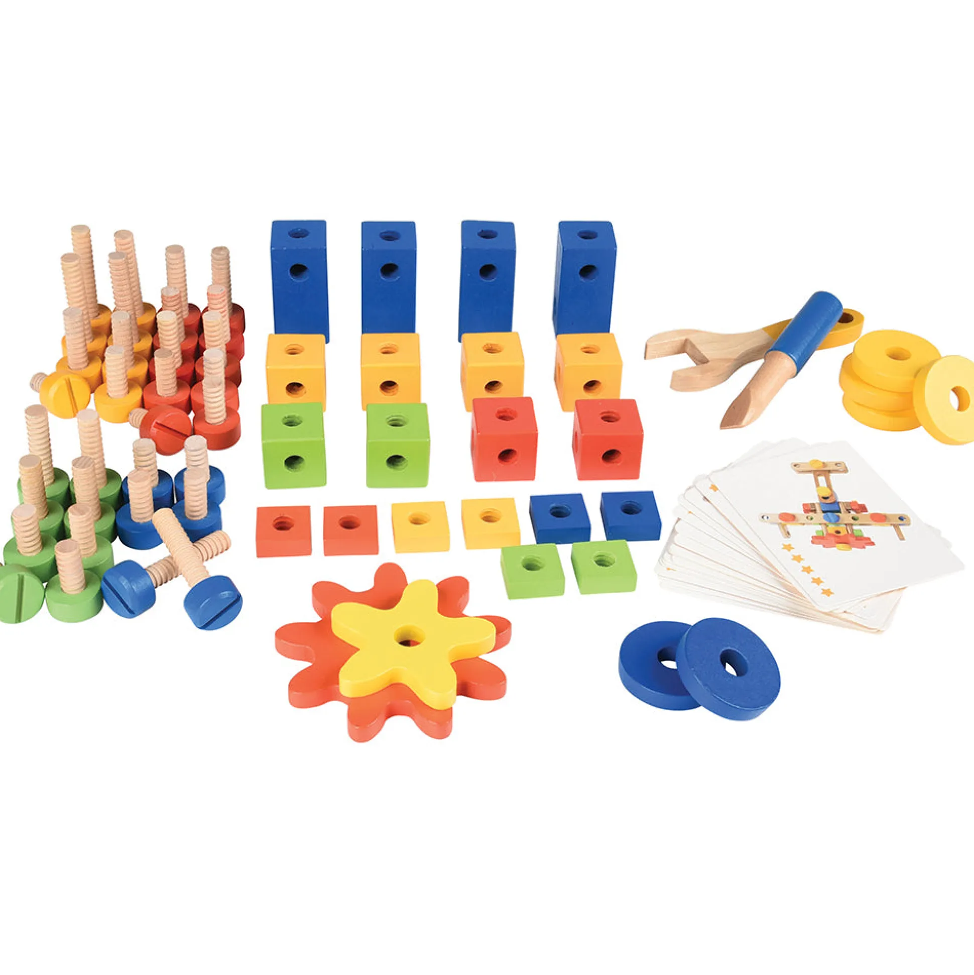 Wood Nut & Bolt Builder Set | 84 Piece STEM Activity Kit