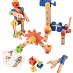 Wood Nut & Bolt Builder Set | 84 Piece STEM Activity Kit