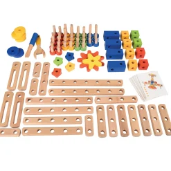 Wood Nut & Bolt Builder Set | 84 Piece STEM Activity Kit