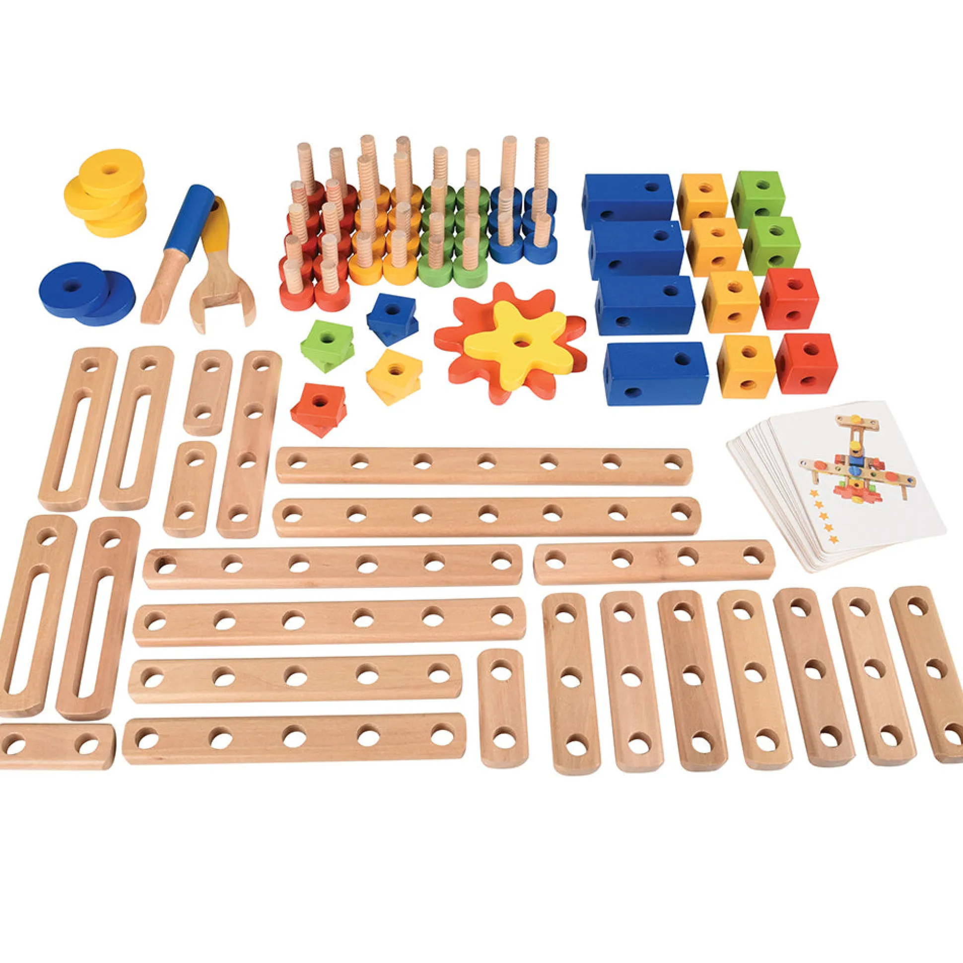 Wood Nut & Bolt Builder Set | 84 Piece STEM Activity Kit