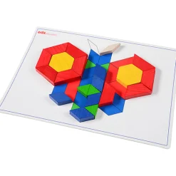 Wood Pattern Blocks w/Activity Cards