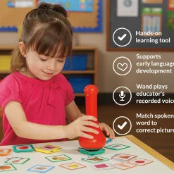 Word Wand Interactive Literacy Game – Voice-Recording Vocabulary Matching Tool for Kids Ages 3+