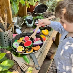 World Kitchen Sensory Play Stones | Global Fruit & Vegetable Tactile Play Set