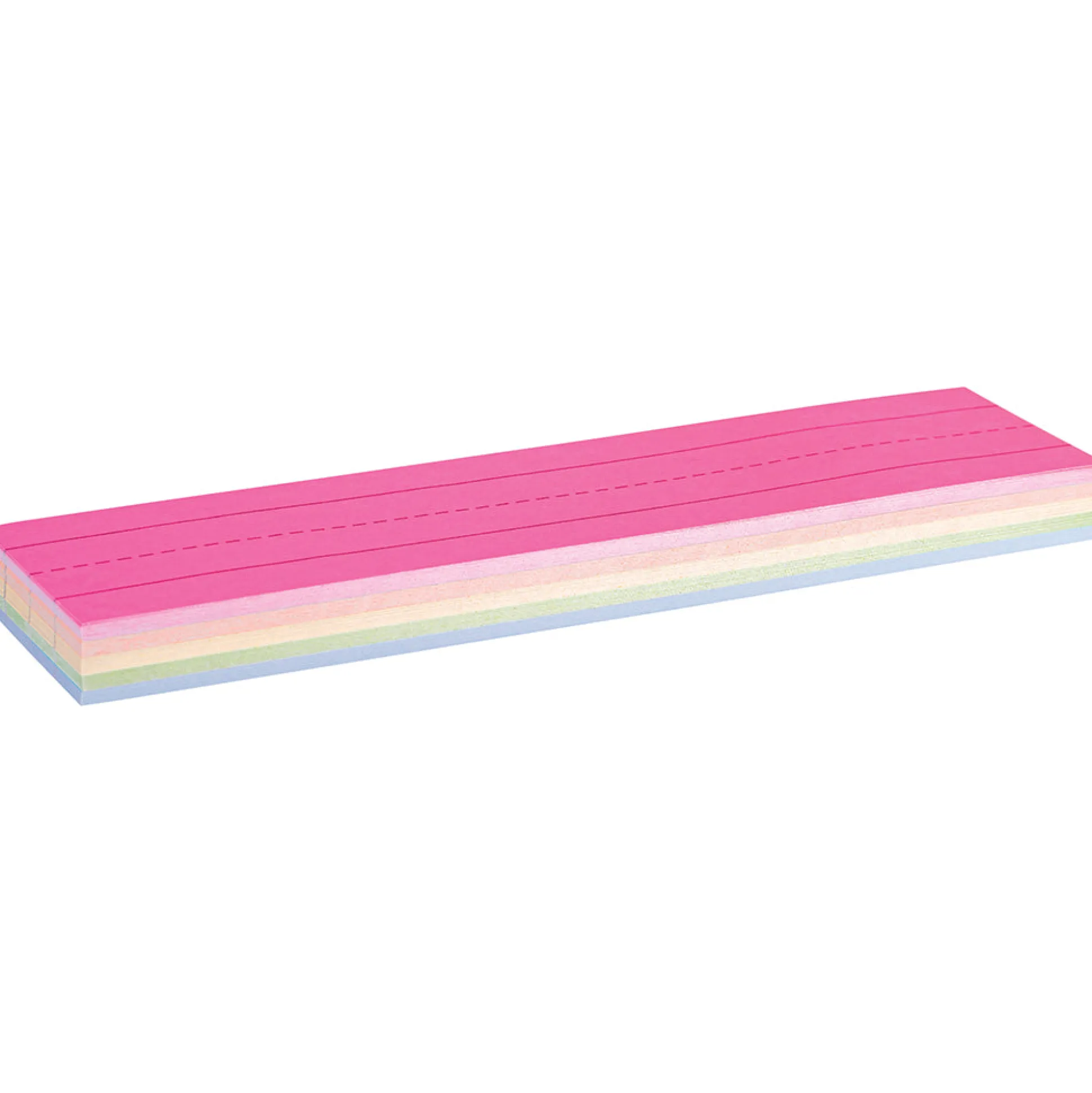 3"x12" Mini Sentence Strips | 100-Pack Double-Sided Ruled in Assorted Colors