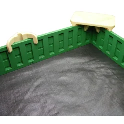 10' x 10' Sandbox Kit | Recyclable Plastic with Interlocking Panels, Bench & Cover