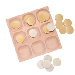 Yellow Door® Montessori Natural Sorting Tray | 9-Section FSC Beech Wood Tray for Ages 2+