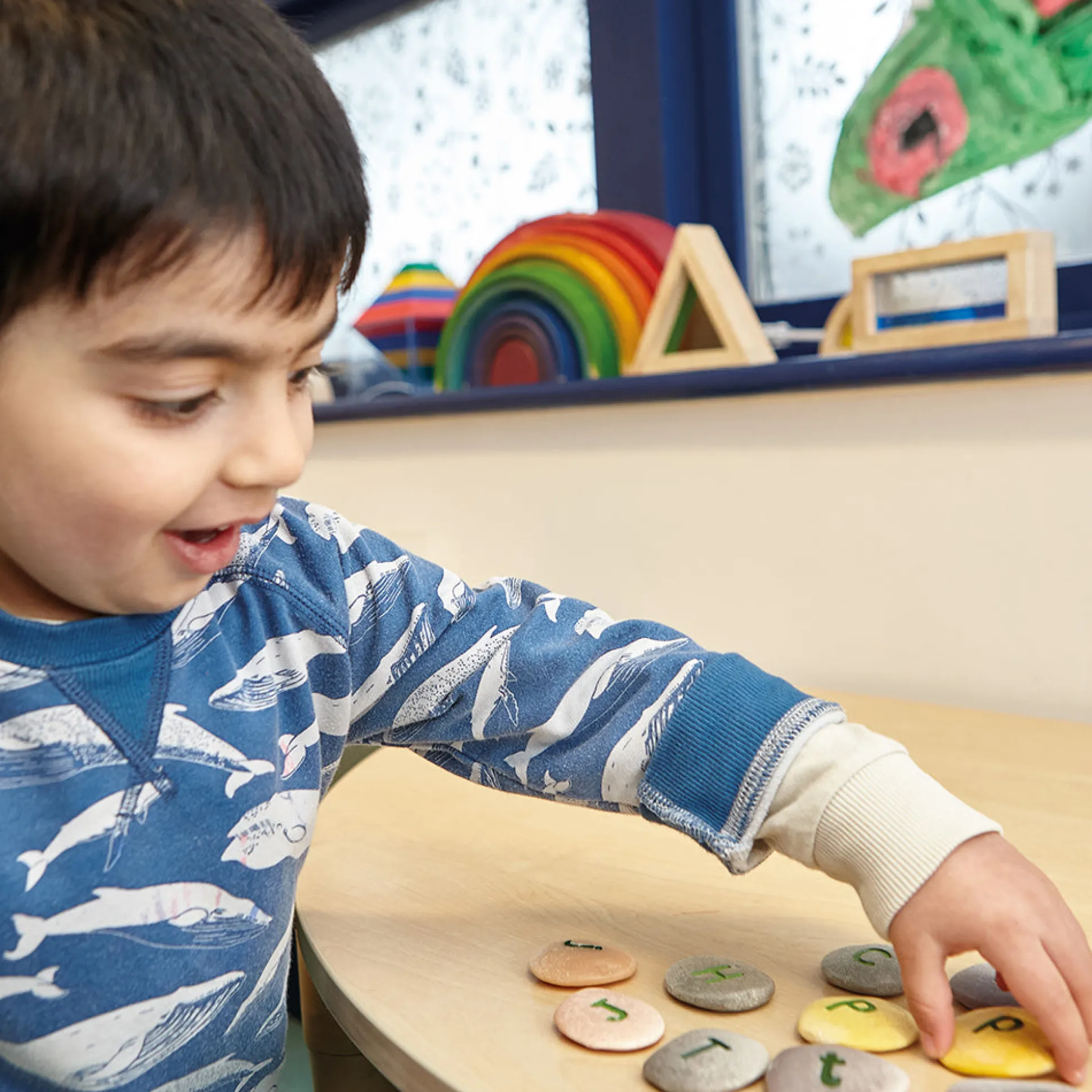 Yellow Door® Tactile Lowercase Alphabet Pebbles