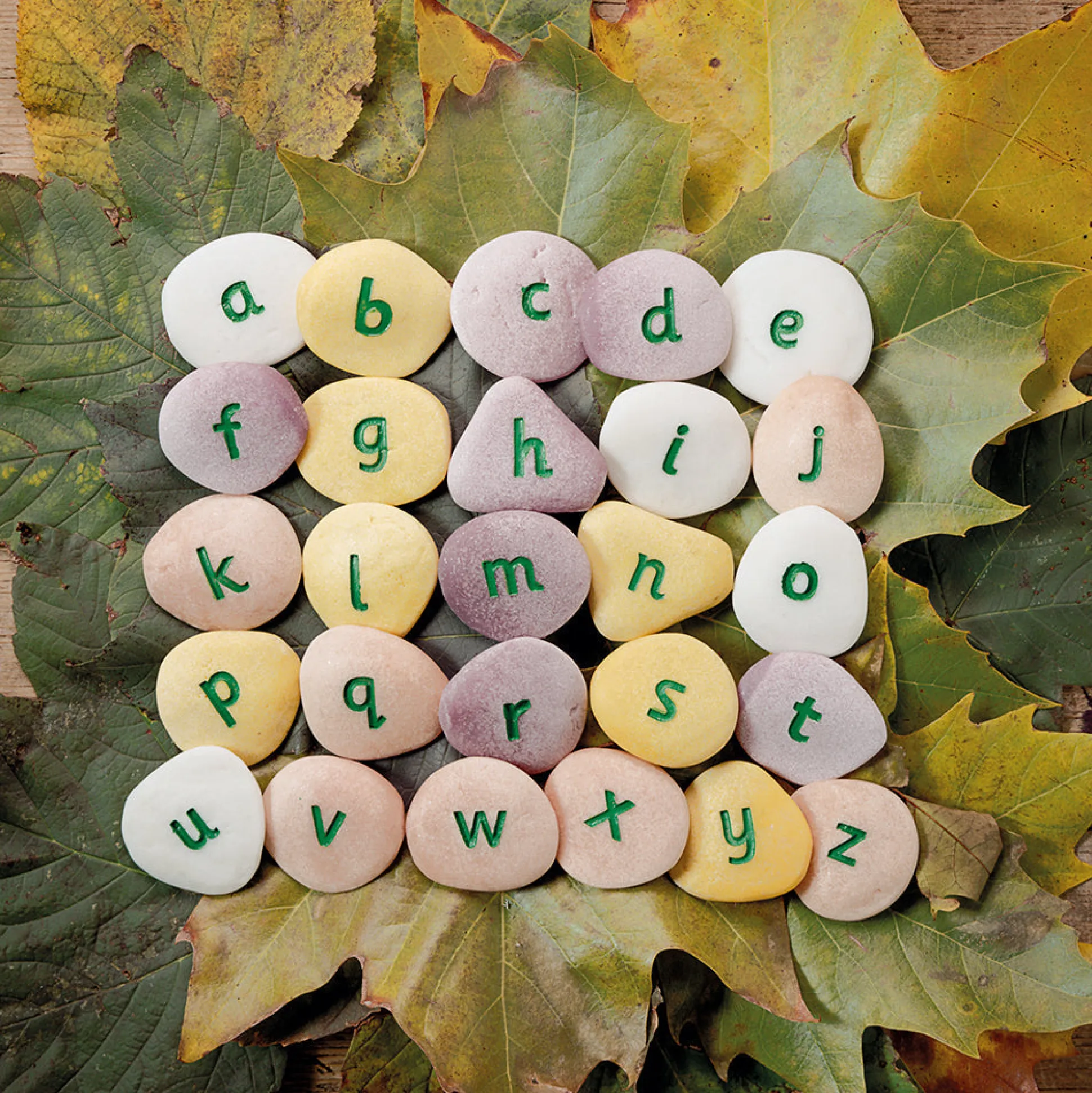 Yellow Door® Tactile Lowercase Alphabet Pebbles