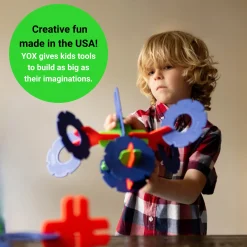 YOX® Megabuilder Classroom Kit with Storage Bin | 152-Piece STEM Construction & Creative Building Set with Idea Cards
